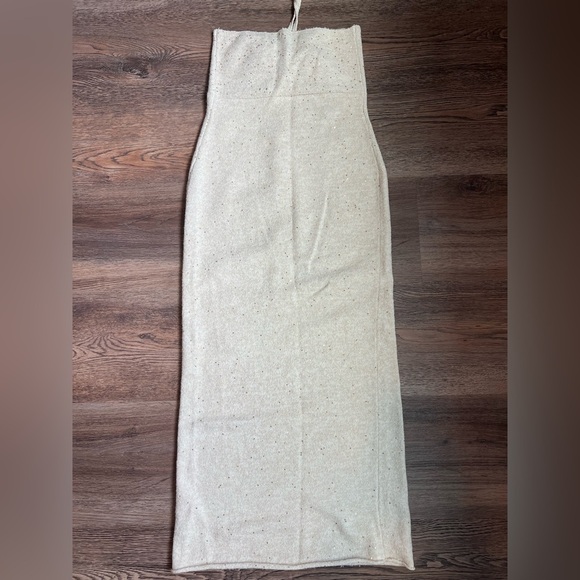 Wild Fable Knit Cream Maxi Dress with Sequins - Picture 4 of 7